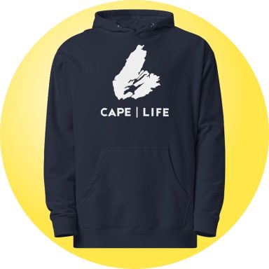 White & Navy Hoodie Cape Life Hoodie